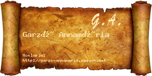 Garzó Annamária névjegykártya